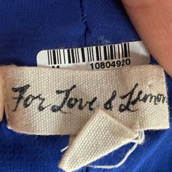For Love And Lemons Maxi Dress Womens Sz M  Cobalt Blue Velvet Full Length Open - Picture 11 of 16